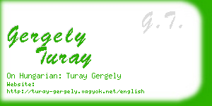 gergely turay business card